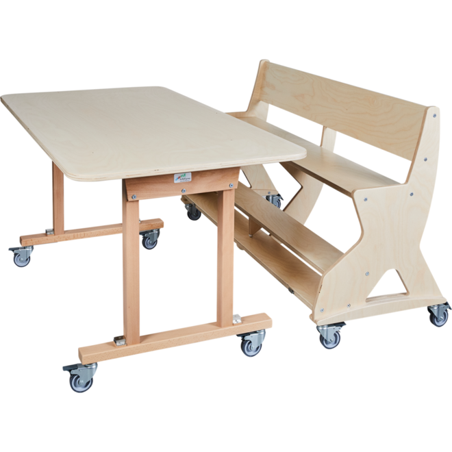 Zitbank Flex 150 cm HPL toplaag ahorn