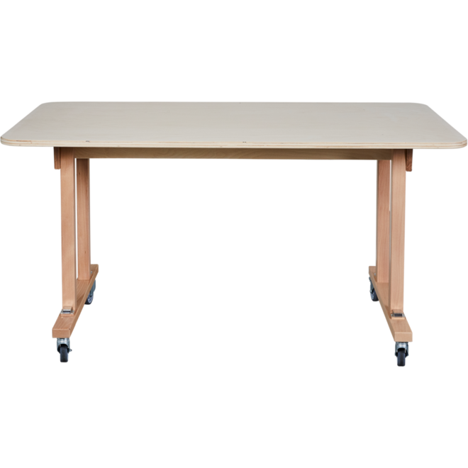 Tafel Flex 150 HPL toplaag Ahorn, 150 x 80 cm , met rechte poten