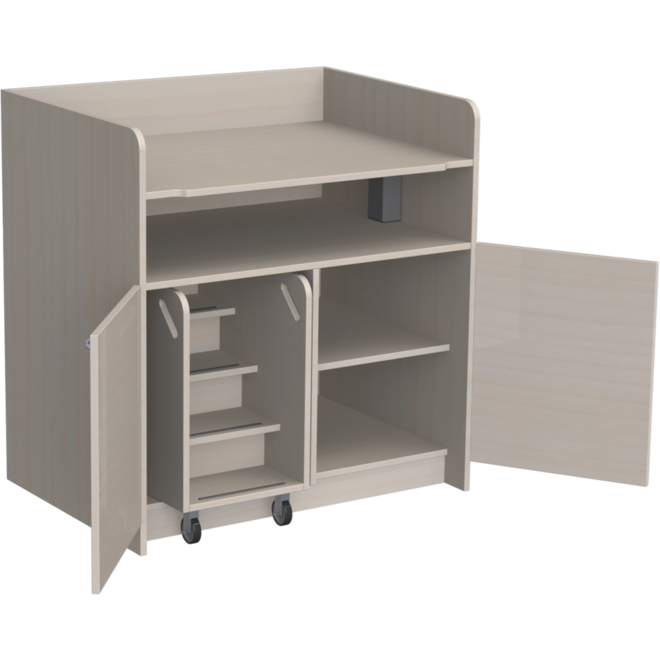 Aankleedtafel Standard 100 ahorn trap links