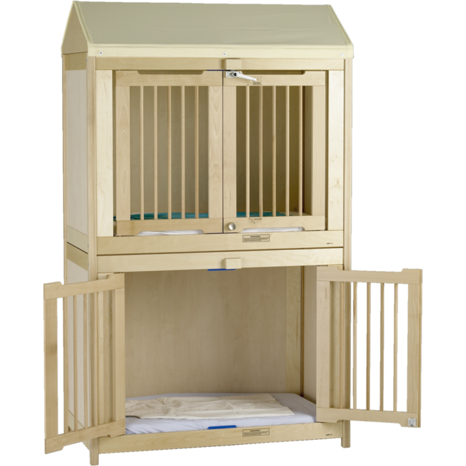 Bed DUO slaper II Profi dicht hout naturel