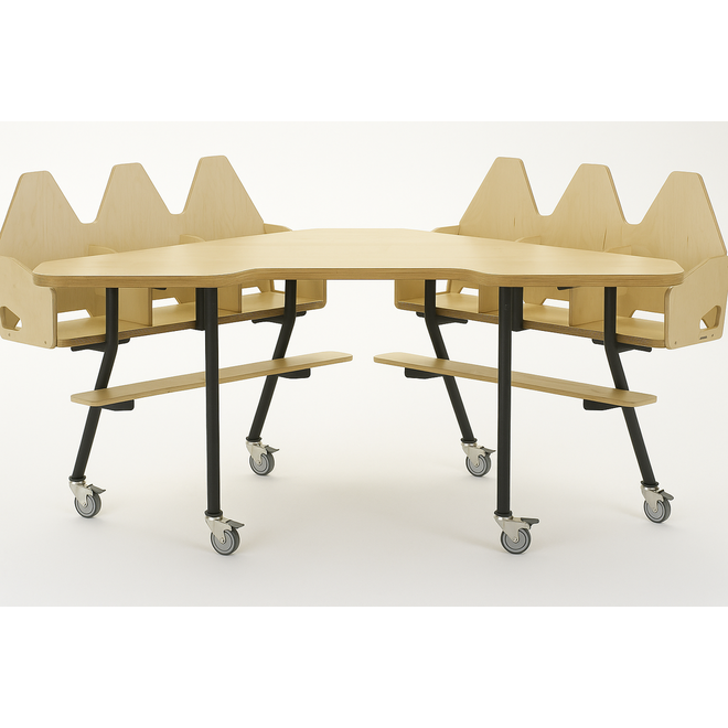Babytafel, zwart onderstel