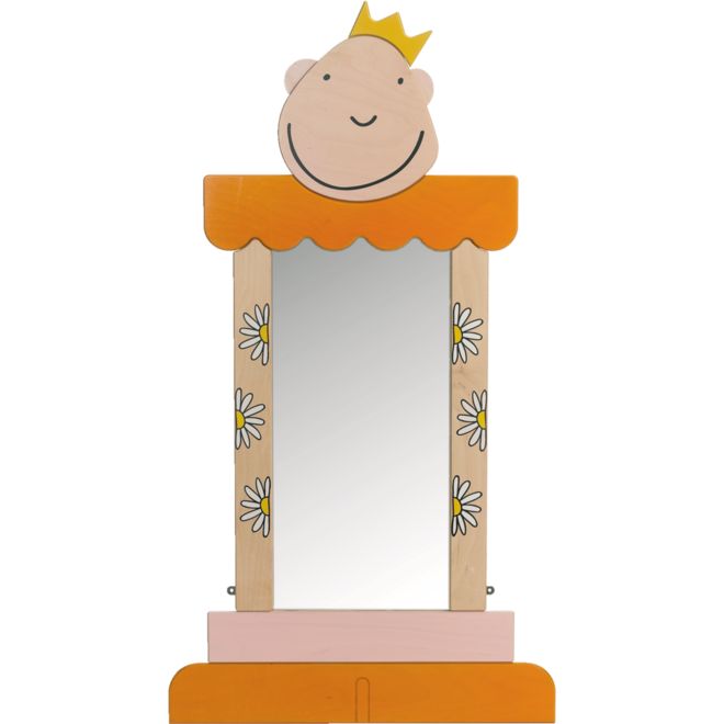 Spiegel prinses met margriet 155 cm oranje