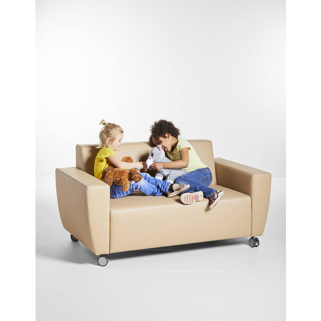 Bank Rolo 2-zits, geremde wielen, stof 7x 32M1709 classic java