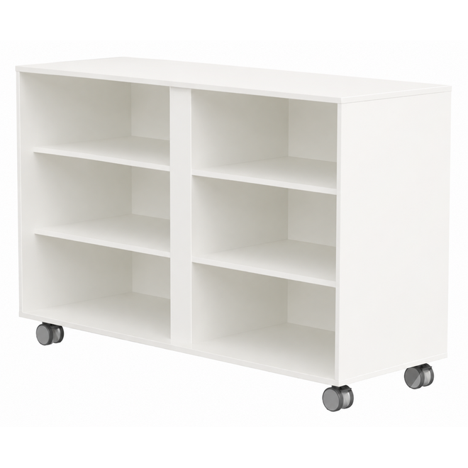 Kieskast Flex 4, 4 legplanken met wielen