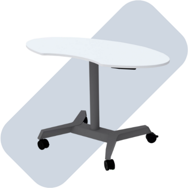 Boomerang zit-/statafel 120x60 cm
