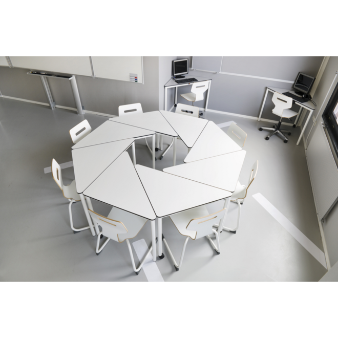 Tafel Flexi 90, 80 x 80 x 110 cm volkern met 1 zwenkwiel, 75 cm hoog