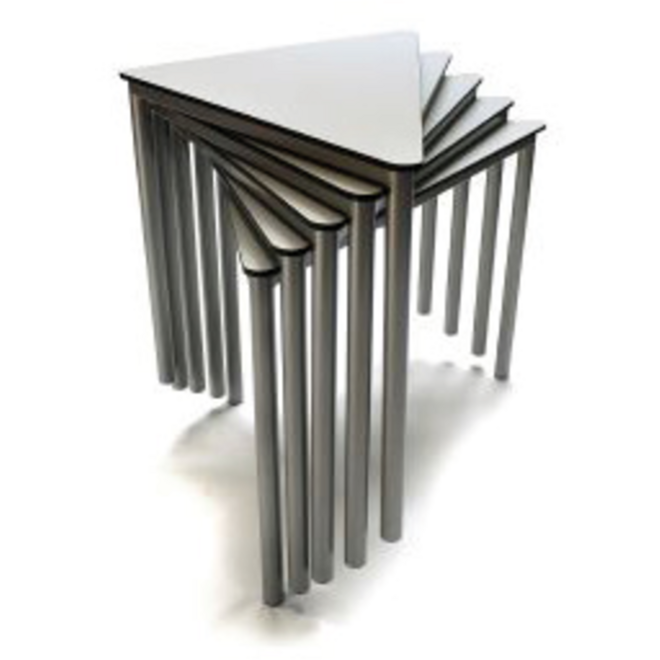 Tafel Flexi 90, 80 x 80 x 110 cm volkern met 1 zwenkwiel, 75 cm hoog
