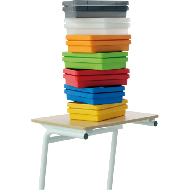Tafel Steady, blad met PP-rand 70 x 50 cm, met kunststof lade 1-moduul