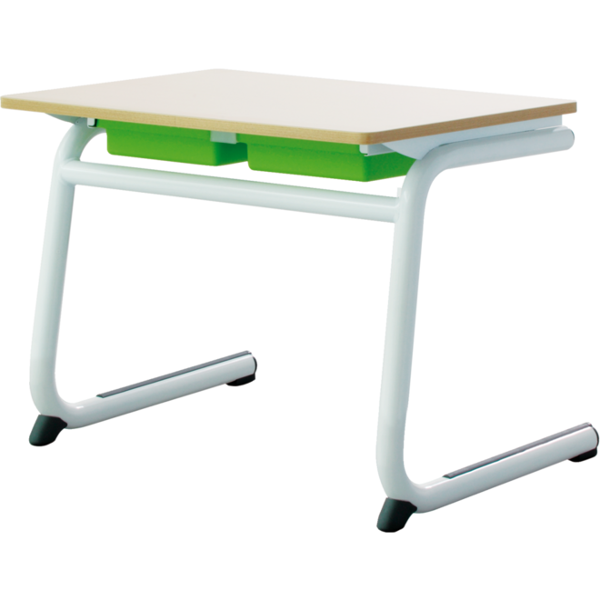 Tafel Steady, blad met PP-rand 70 x 50 cm, met kunststof lade 1-moduul