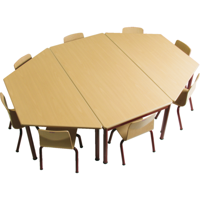 Tafel Luma 140 x 70 x 70 cm trapezium blad kunststof
