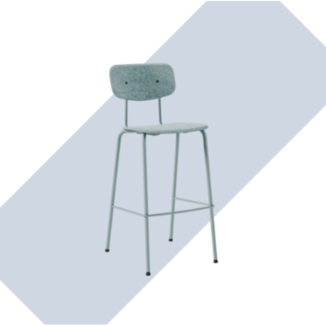 Stoel Atlas, vierpoot, Felt, hoge kruk