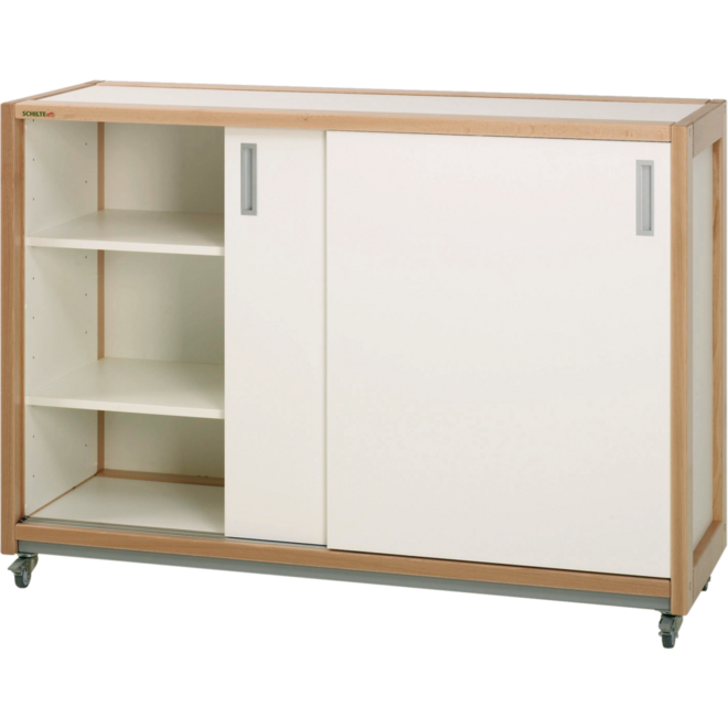 Kast 340-serie wit, 4 halve legplanken en deuren