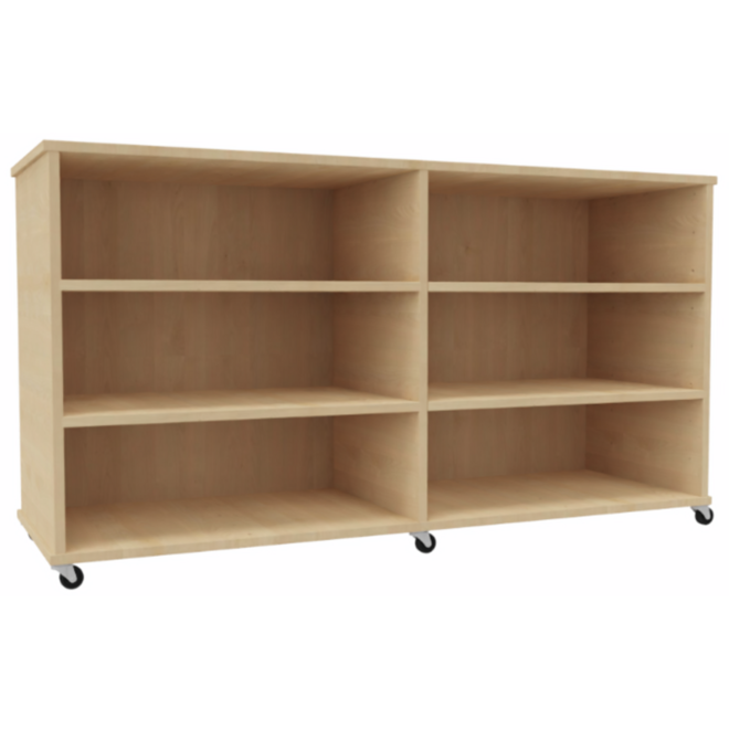 Kast 540-serie Ahorn verrijdbaar met 4 legplanken