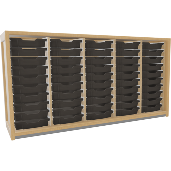 Kast 380 serie wit, 4 tussenpnl., en 50 laden 7 cm