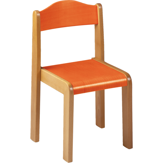 Stoel Original, beuken, gebeitst, hoogte A1-26 cm zitting 24 cm, totaal 33 cm breed