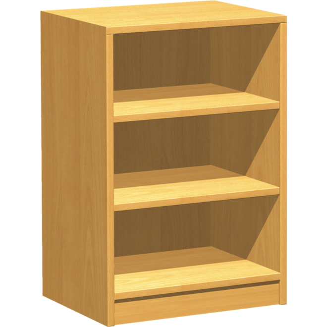 Kast open, beuken, 51 × 40 × 77 cm, 2 legplanken