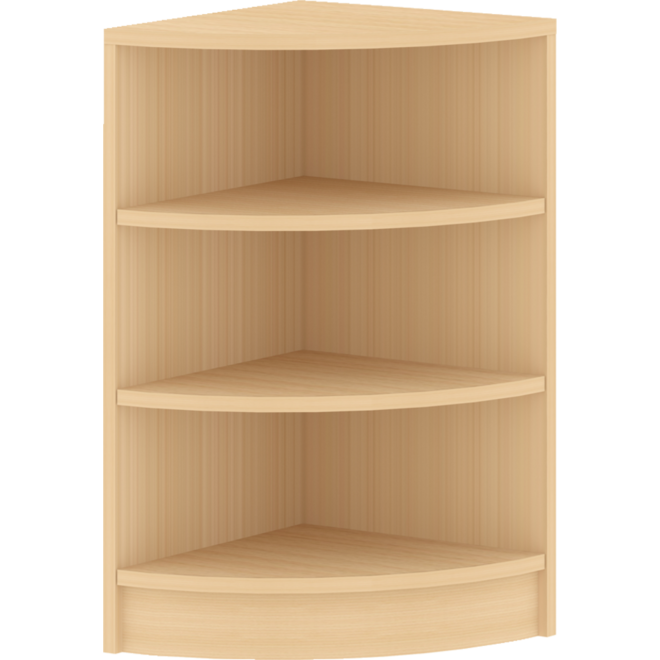 Hoekkast beuken, 40 x 40 x 77 cm. 2 legplanken