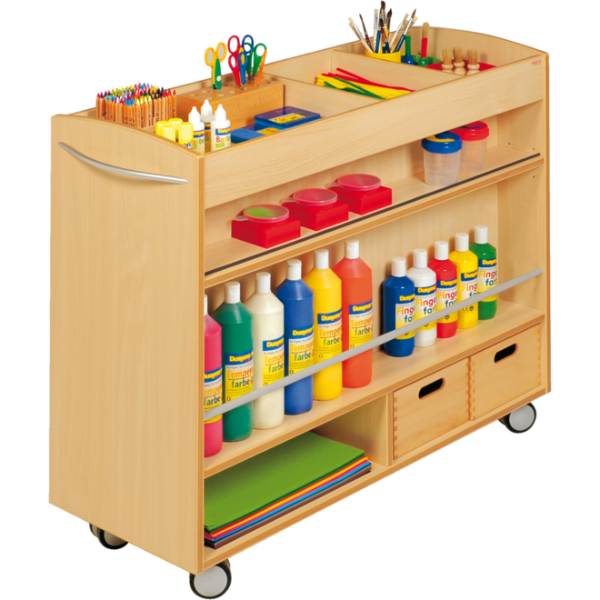 Kast ahorn, 105 × 40 × 89 cm, verrijdbaar, excl. bakken