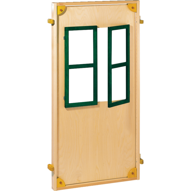 Wand Kombi-mobil met groen gebeitste ramen 72 × 144 cm