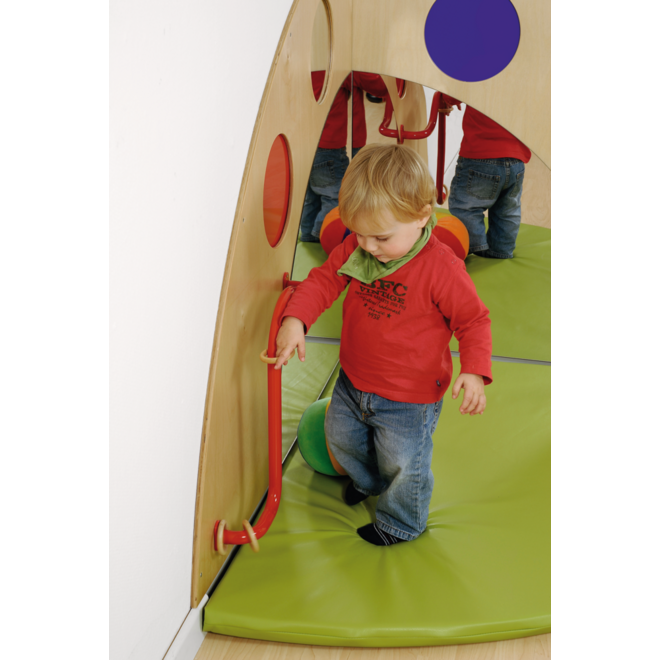 Spiegelhoek met elementen, 120 cm breed, 103 cm hoog