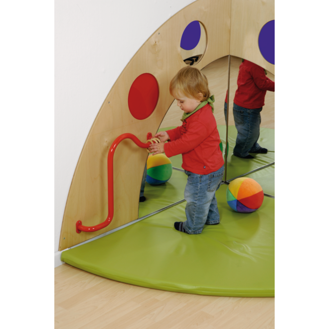 Spiegelhoek met elementen, 120 cm breed, 103 cm hoog