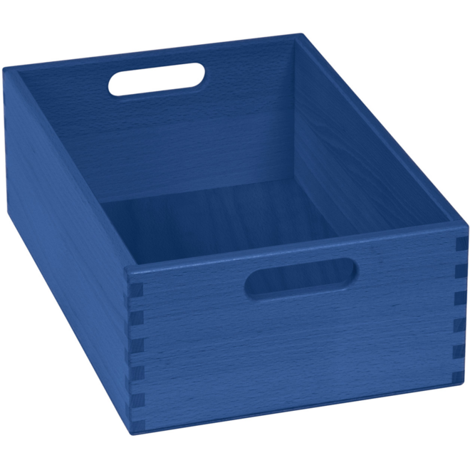 Bak t.b.v. materialkast 6503023 en 6503024, gebeitst, 23x35x12cm, geel