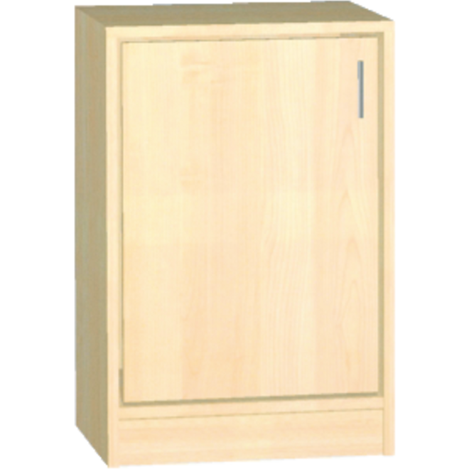 Kast dicht, ahorn, 40 × 40 × 77 cm, 1 deur linksdraaiend, 2 legplanken