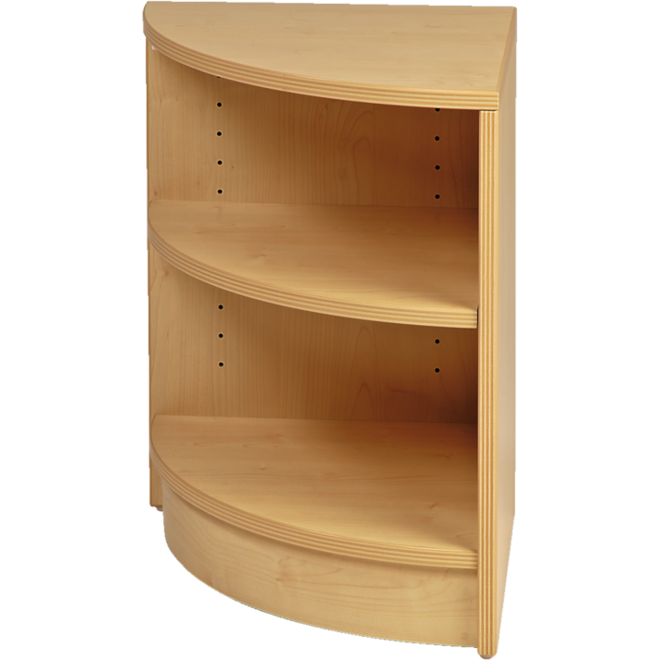 Kast Pamini open, hoek 90 graden, ahorn, 40 x 40 x 56 cm.