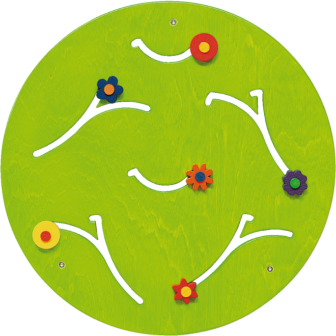 Ontdek- en motoriekelement bloemenweide, rond 48 cm, diep 5 cm