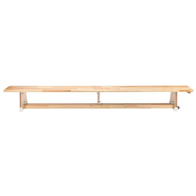 Gymbank smal met wielen, 240 x 24 cm, 31 cm hoog