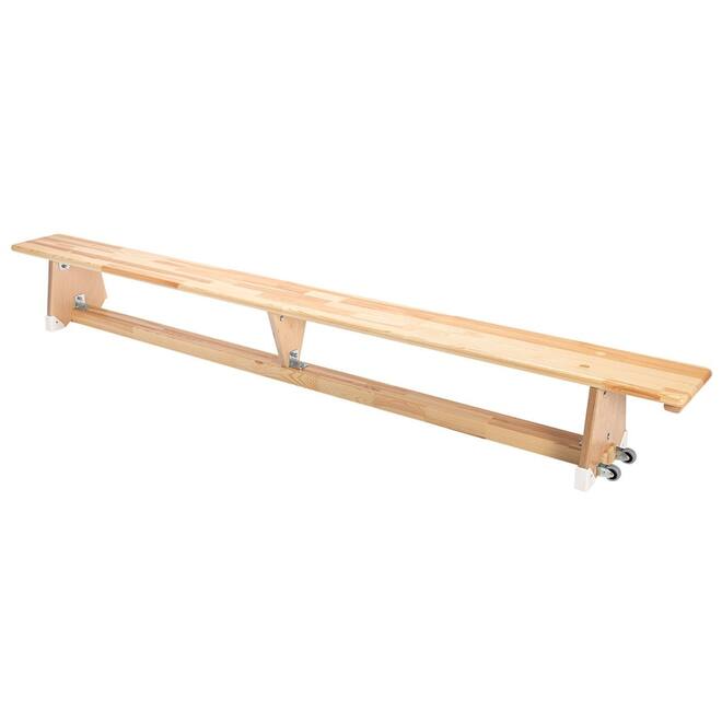 Gymbank breed met wielen, 300 x 28 cm, 35 cm hoog