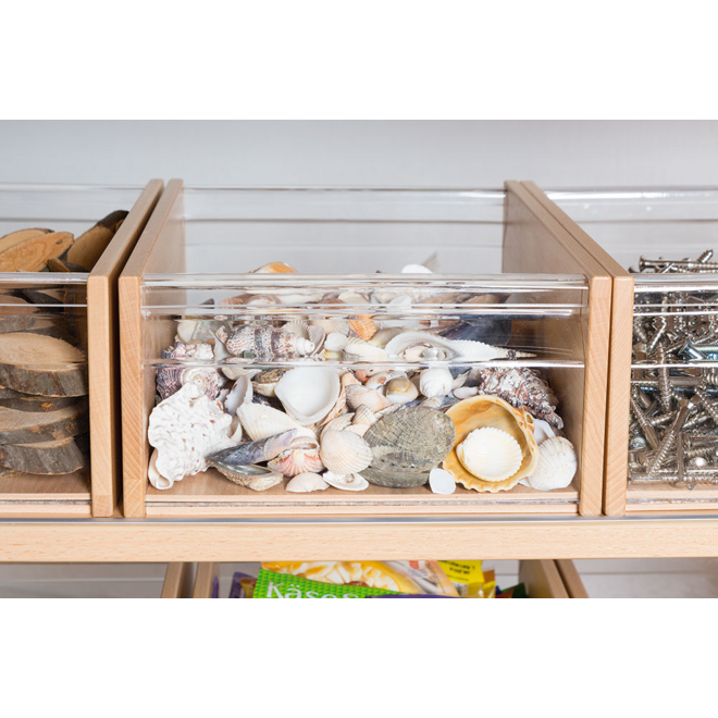 RoomCube materiaalkist met Acrylglasraampjes