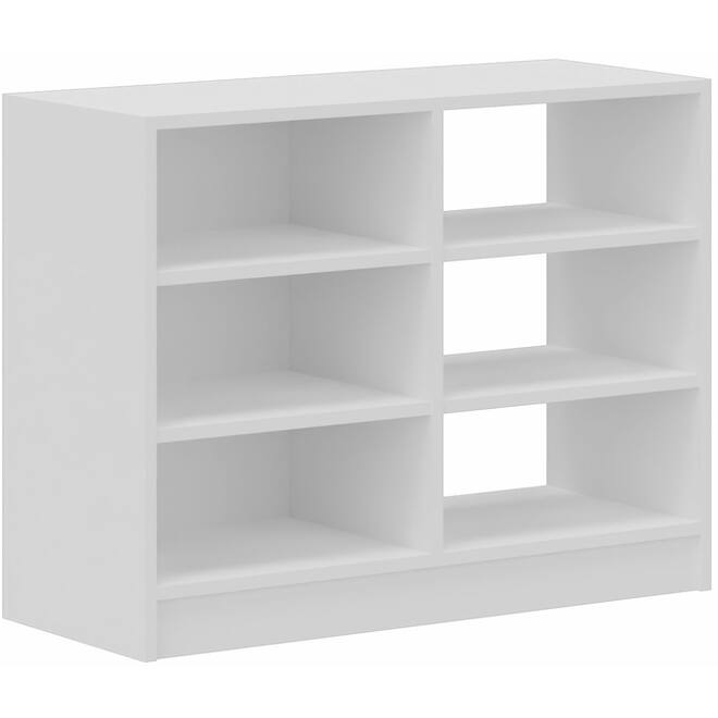 Kast met halve rugwand links, Wit, 100 cm breed