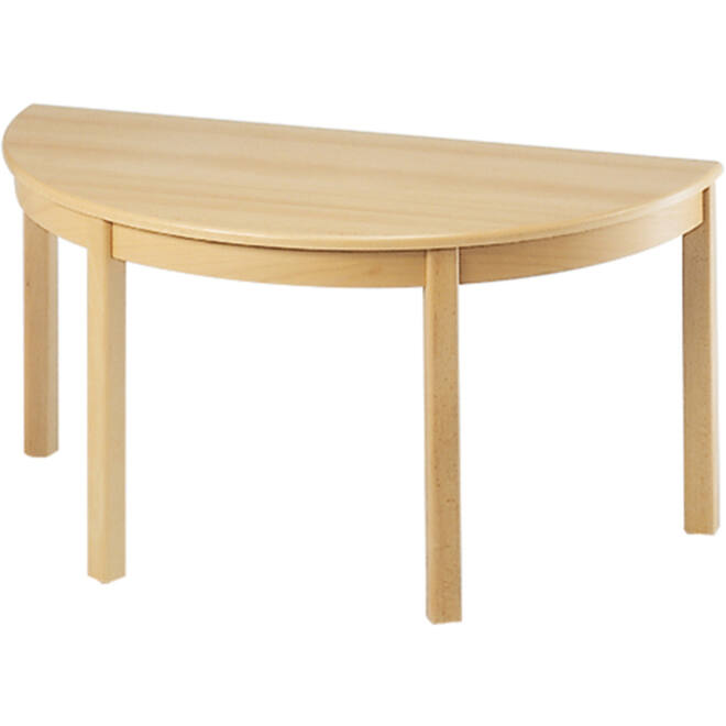 Tafel halfrond 120 x 60 cm ahorn, hoogte C3=59 cm