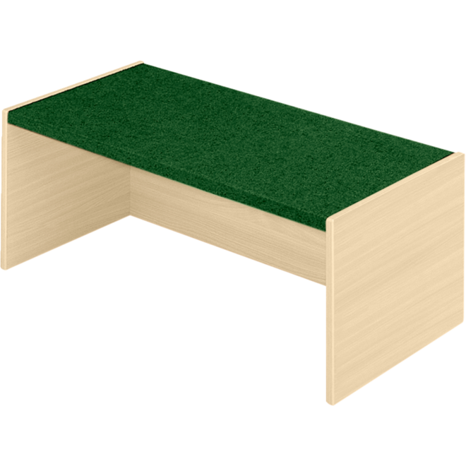 Podiumelement recht 120 × 40 × 35 cm, Ahorn met Tretford bekleding