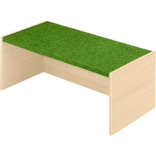 Podiumelement recht 120 × 40 × 35 cm, Ahorn met Tretford bekleding