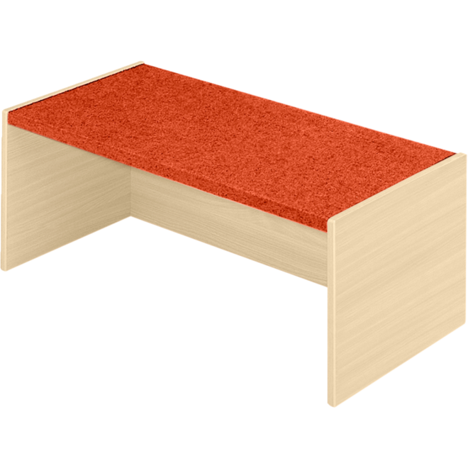 Podiumelement recht 120 × 40 × 35 cm, Ahorn met Tretford bekleding