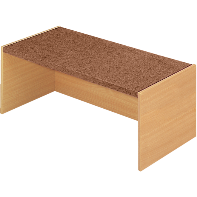 Podiumelement recht 120 × 40 × 35 cm, Beuken met Tretford bekleding