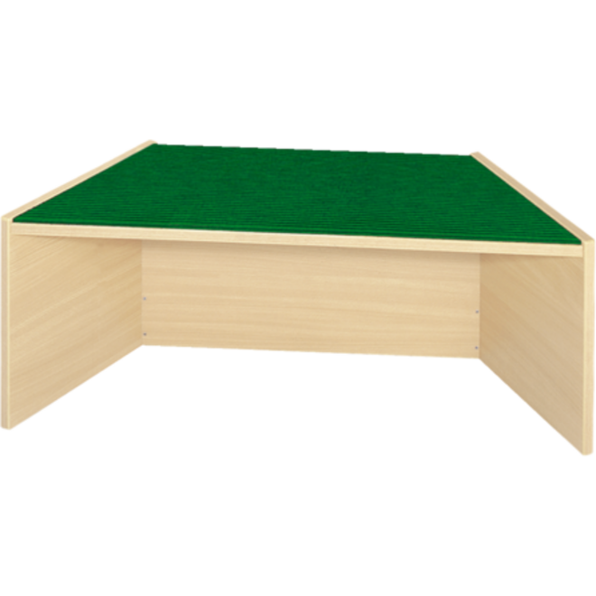Podiumelement trapezium 100×40×35 cm, Ahorn met Tretford bekleding