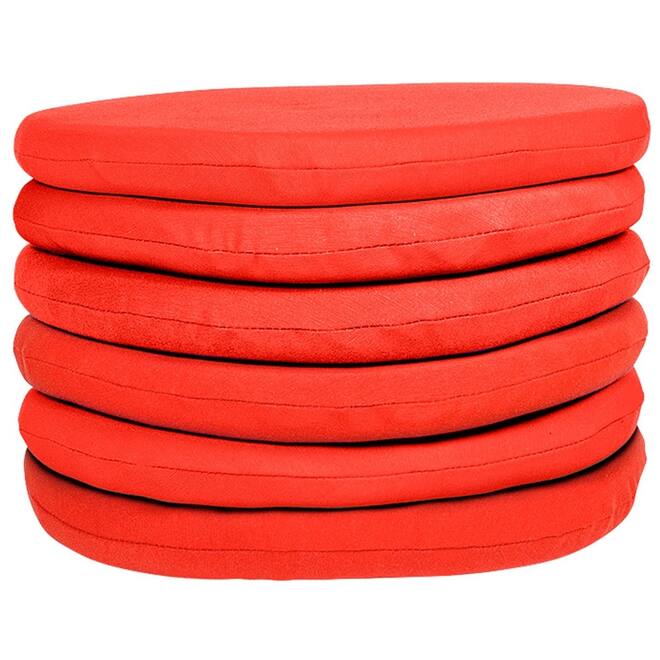 Zitkussens rood, 6 stuks, rond 30 cm