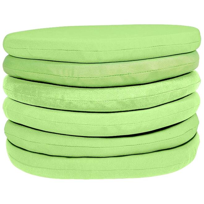Zitkussens l.groen, 6 stuks, rond 30 cm