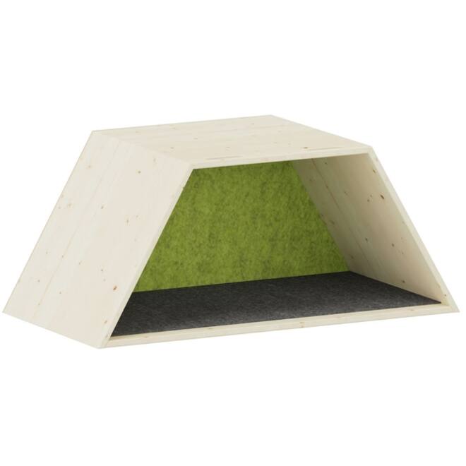 Lernwabe® Flip halve honingraat  M, bodem grijs, achterwand lichtgroen