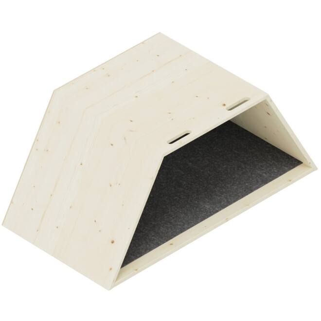 Lernwabe® Flip halve honingraat  M, bodem grijs, achterwand lichtgroen