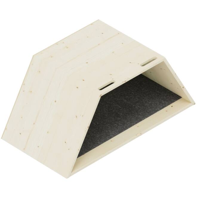 Lernwabe® Flip halve honingraat S, bodem grijs, achterwand lichtgroen (incl. montage)