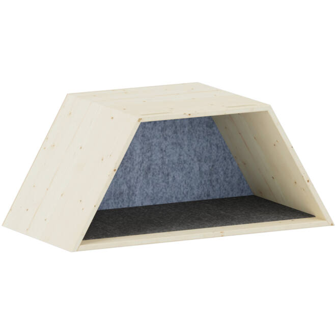Lernwabe® Flip halve honingraat S, bodem grijs, achterwand lichtgroen