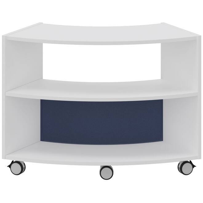 Boogkast zesde cirkel wit | achterwand aan de binnenkant blauw