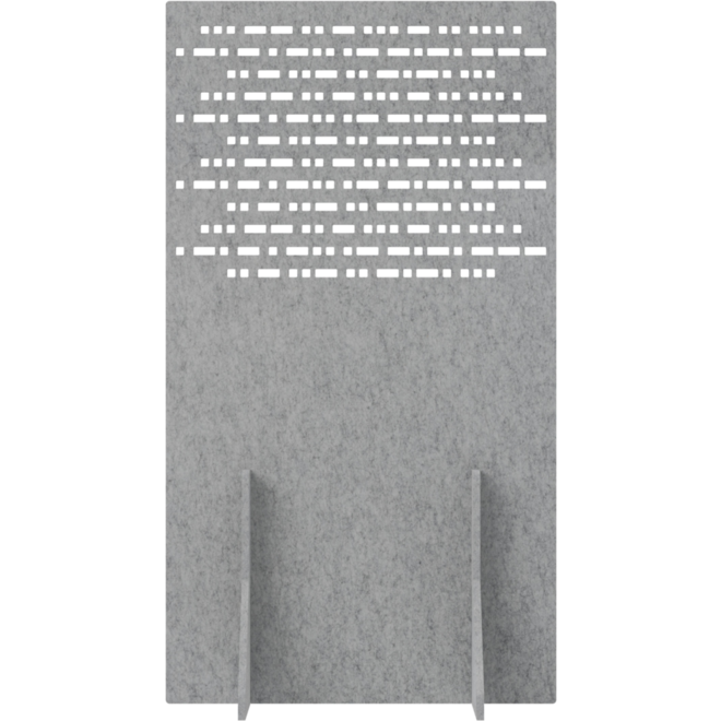Akoestisch PET-vilt scheidingsscherm bureau, lichtgrijs, 60x120 cm