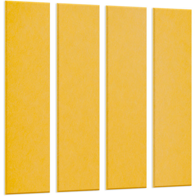 Akoestische PET-vilt wandpanelen, set4, donkergrijs, 30x120 cm