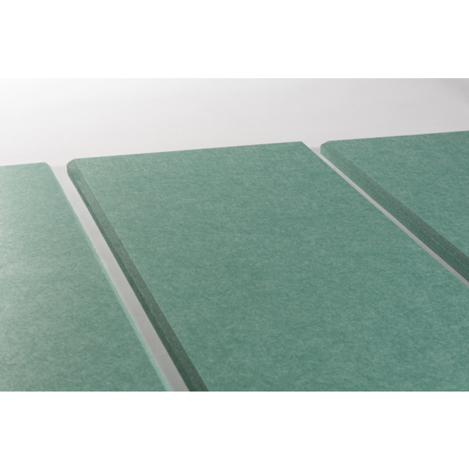 Akoestische PET-vilt wandpanelen, set4, petrol groen, 30x120 cm