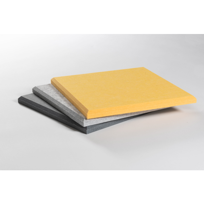 Akoestische PET-vilt wandtegels, set12, combi set geel, 30x30 cm
